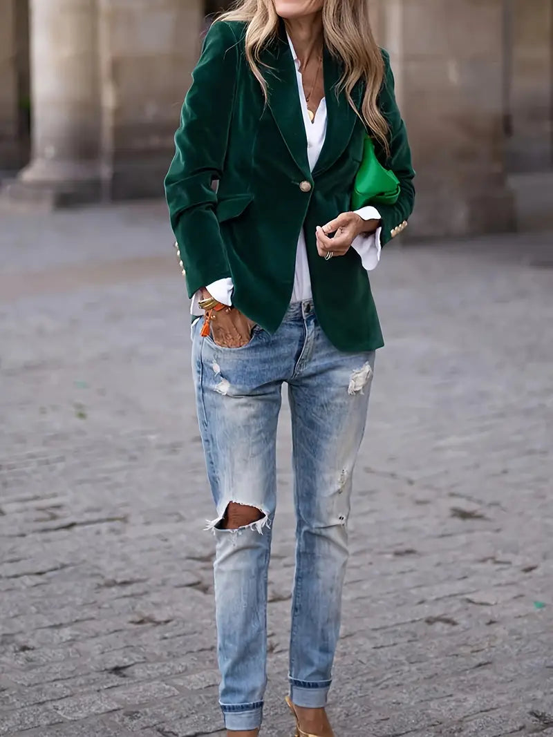 Elegant Fløjl Blazer