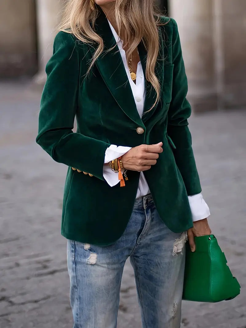 Elegant Fløjl Blazer