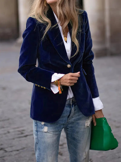 Elegant Fløjl Blazer