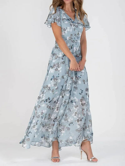 Victoria™ | Elegant Sommer Floral Maxi Kjole