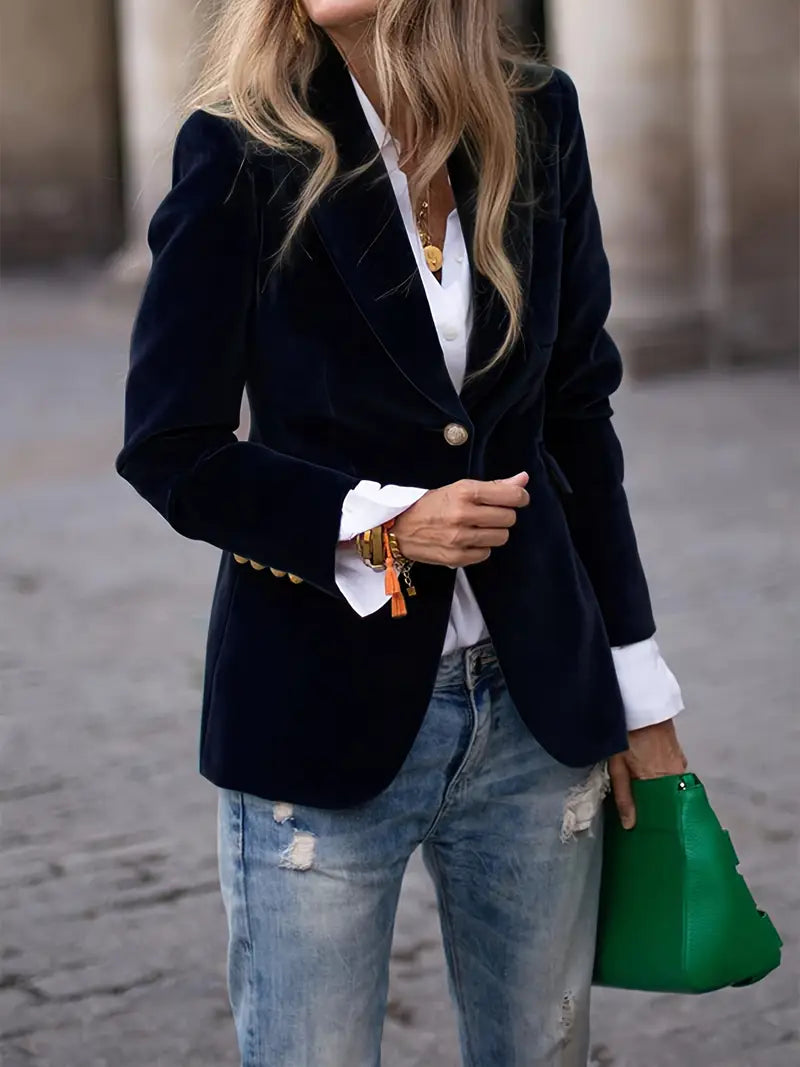 Elegant Fløjl Blazer