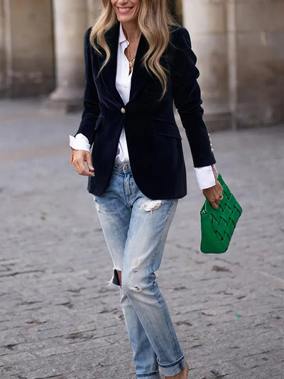 Elegant Fløjl Blazer