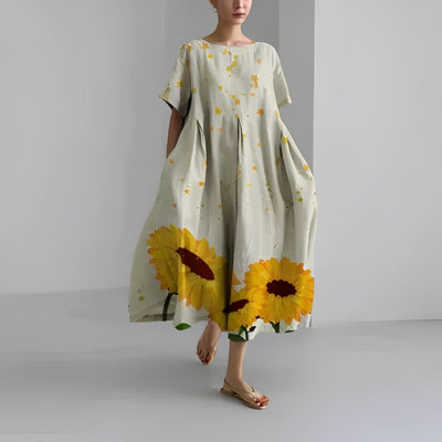 Naomi™ | Boho Floral Forårs Maxi Kjole